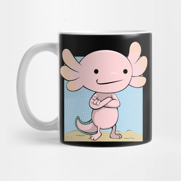 Axolotl - Cute Cartoon Lurch by Lumio Gifts